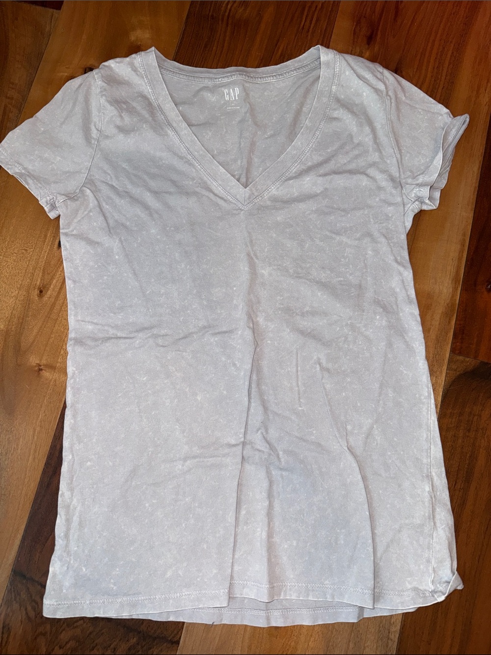 GAP Pale Gray V-Neck Short Sleeve Tee
